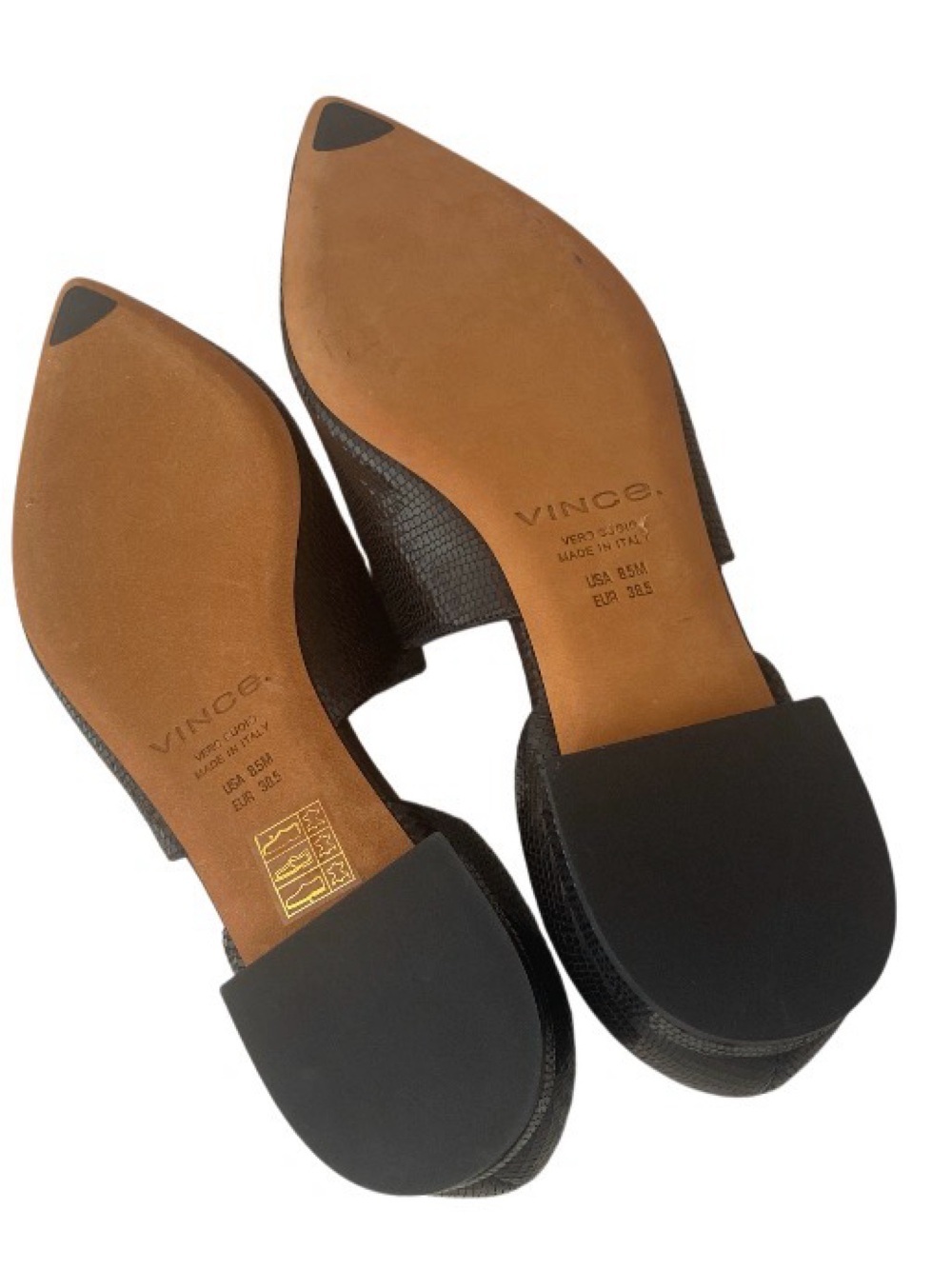 NWOT Vince Darlington Flats in Black Lizard Print Size 8.5 - Picture 2 of 10